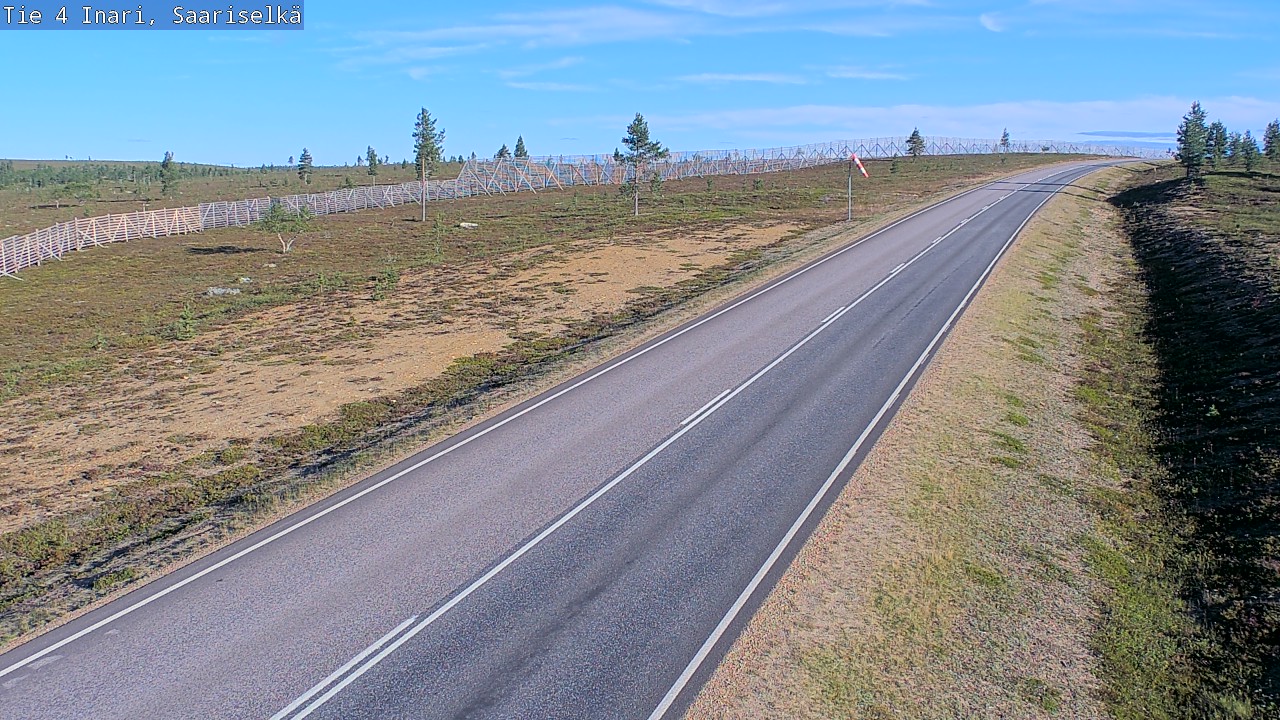 Weather Camera Image Road 4 Inari, Saariselkä, Kaunispää, Inari, Lappi
