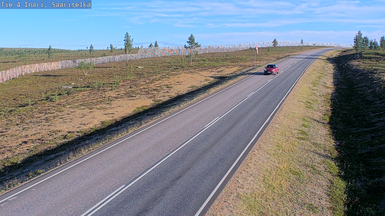 Weather Camera Image Road 4 Inari, Saariselkä, Kaunispää, Inari, Lappi