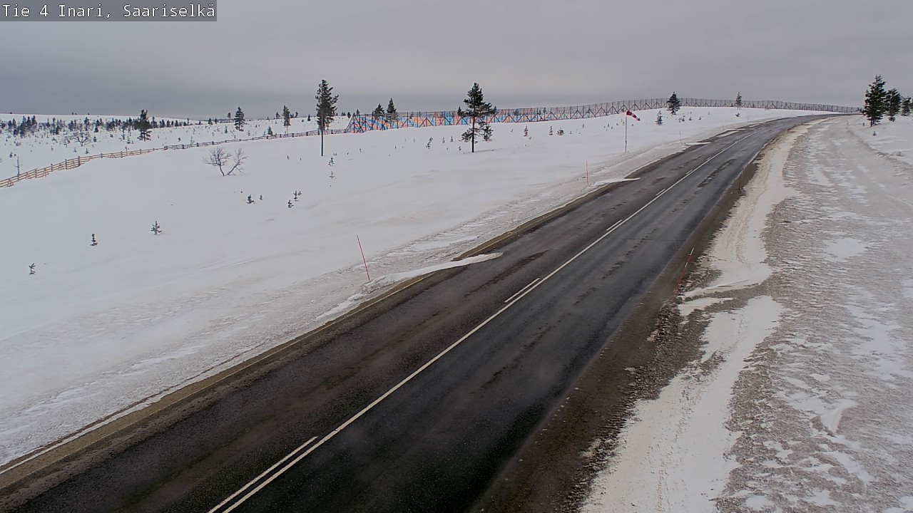 Weather Camera Image Road 4 Inari, Saariselkä, Kaunispää, Inari, Lappi