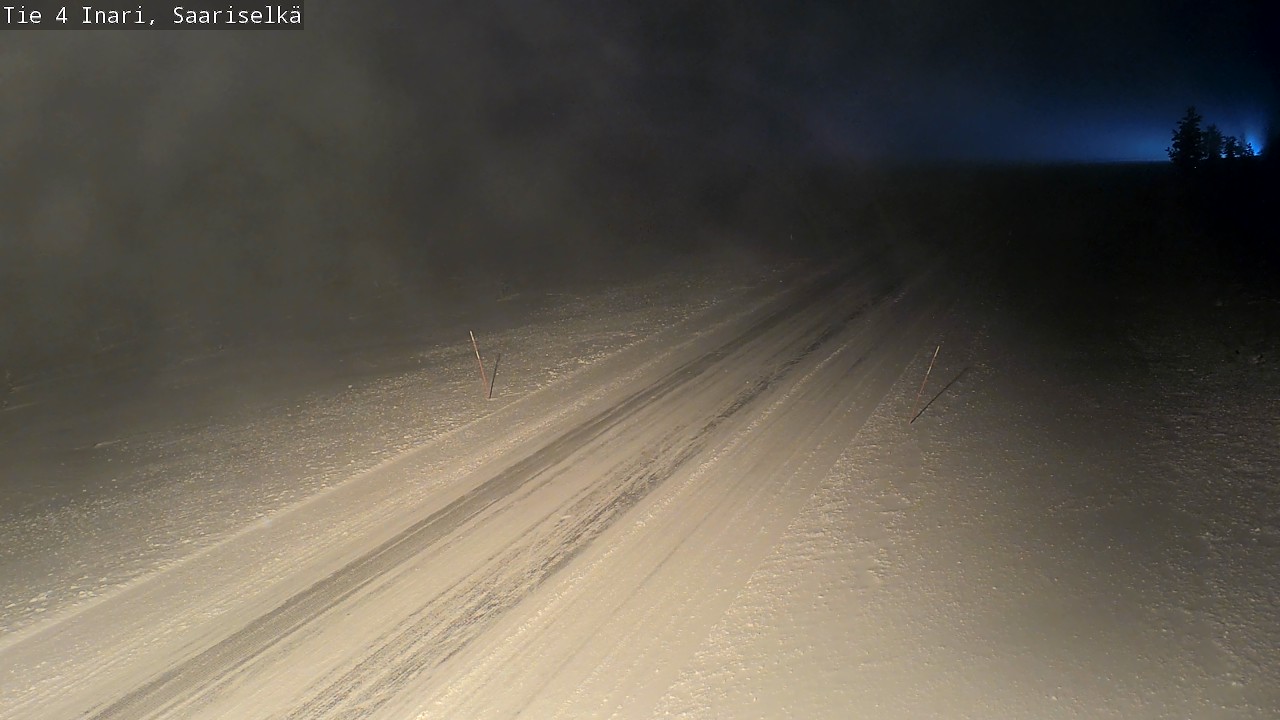 Weather Camera Image Road 4 Inari, Saariselkä, Kaunispää, Inari, Lappi