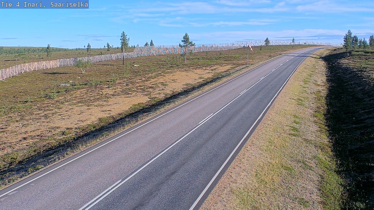 Weather Camera Image Road 4 Inari, Saariselkä, Kaunispää, Inari, Lappi
