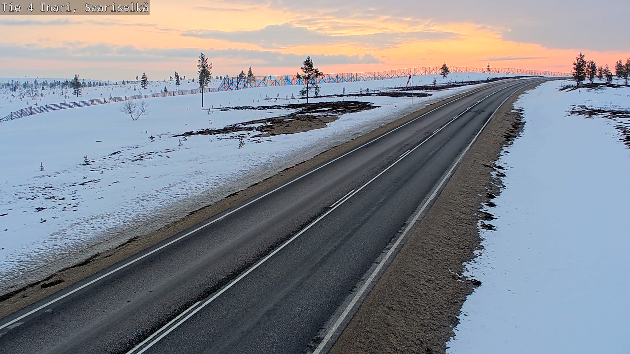 Weather Camera Image Road 4 Inari, Saariselkä, Kaunispää, Inari, Lappi