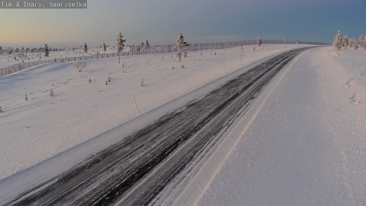 Weather Camera Image Väg 4 Enare, Saariselkä, Kaunispää, Inari, Lappi