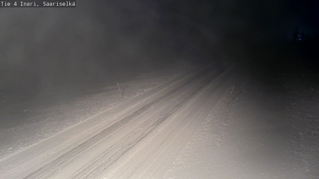 Weather Camera Image Road 4 Inari, Saariselkä, Kaunispää, Inari, Lappi