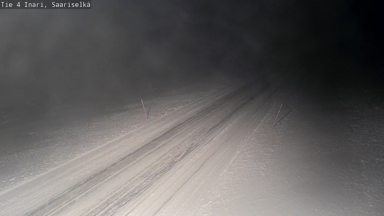 Weather Camera Image Road 4 Inari, Saariselkä, Kaunispää, Inari, Lappi