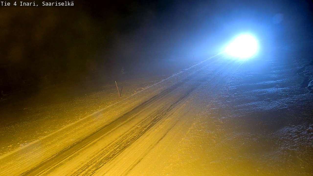 Weather Camera Image Road 4 Inari, Saariselkä, Kaunispää, Inari, Lappi