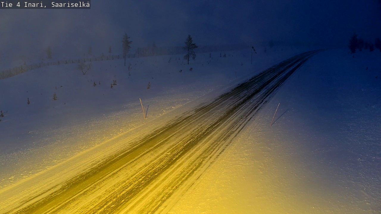 Weather Camera Image Road 4 Inari, Saariselkä, Kaunispää, Inari, Lappi