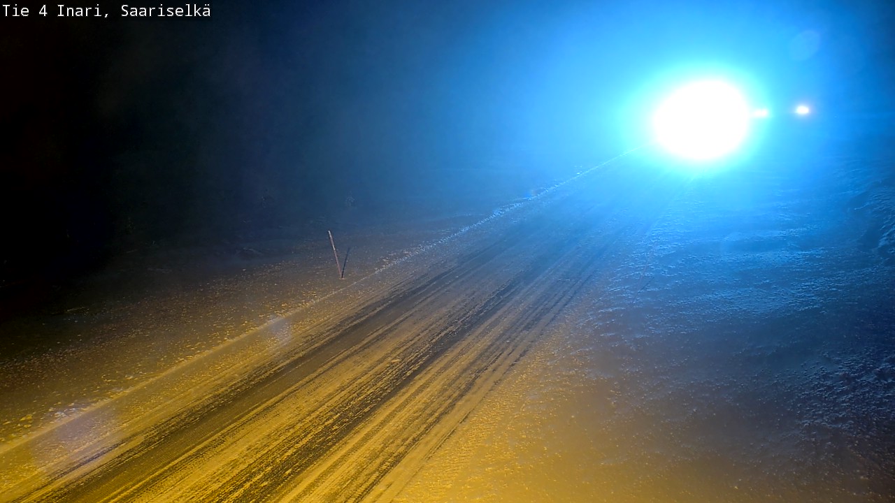 Weather Camera Image Road 4 Inari, Saariselkä, Kaunispää, Inari, Lappi
