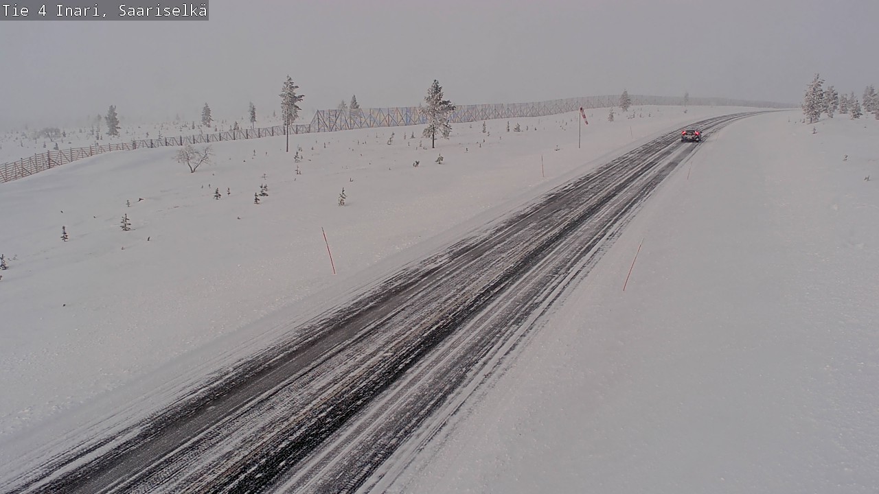 Weather Camera Image Väg 4 Enare, Saariselkä, Kaunispää, Inari, Lappi