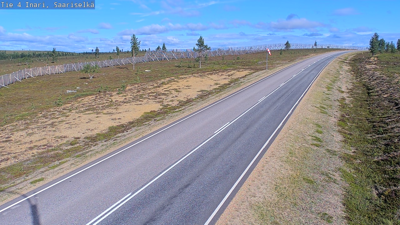 Weather Camera Image Road 4 Inari, Saariselkä, Kaunispää, Inari, Lappi