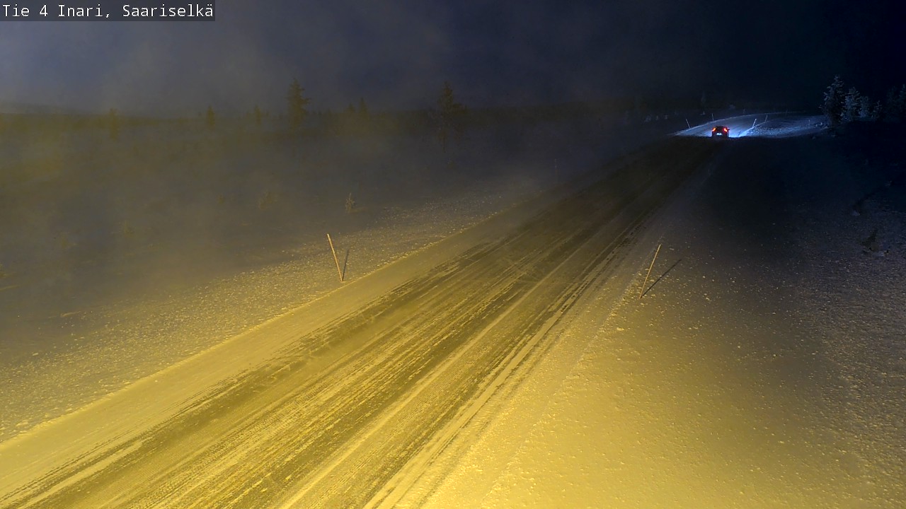 Weather Camera Image Väg 4 Enare, Saariselkä, Kaunispää, Inari, Lappi