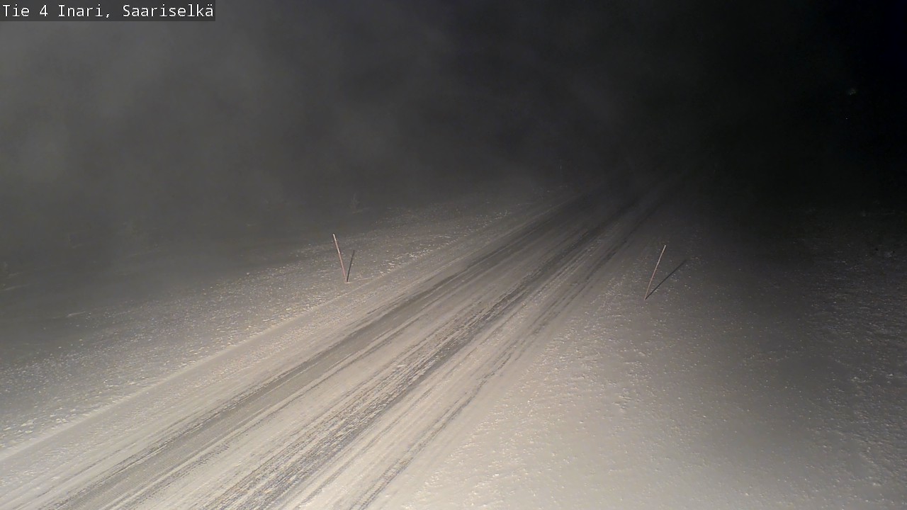 Weather Camera Image Road 4 Inari, Saariselkä, Kaunispää, Inari, Lappi