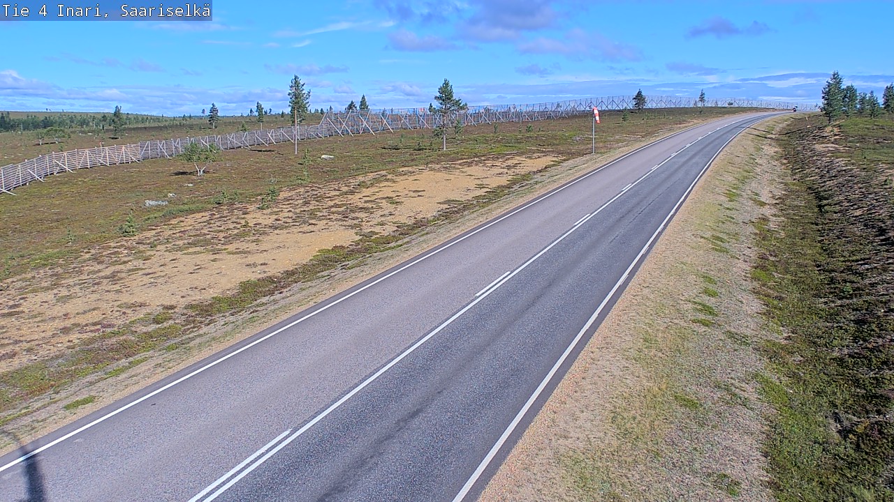 Weather Camera Image Road 4 Inari, Saariselkä, Kaunispää, Inari, Lappi