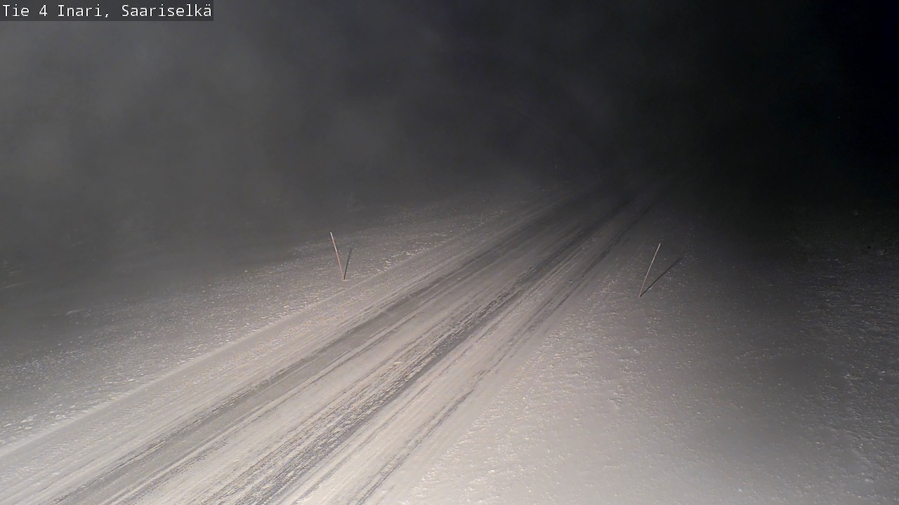 Weather Camera Image Road 4 Inari, Saariselkä, Kaunispää, Inari, Lappi