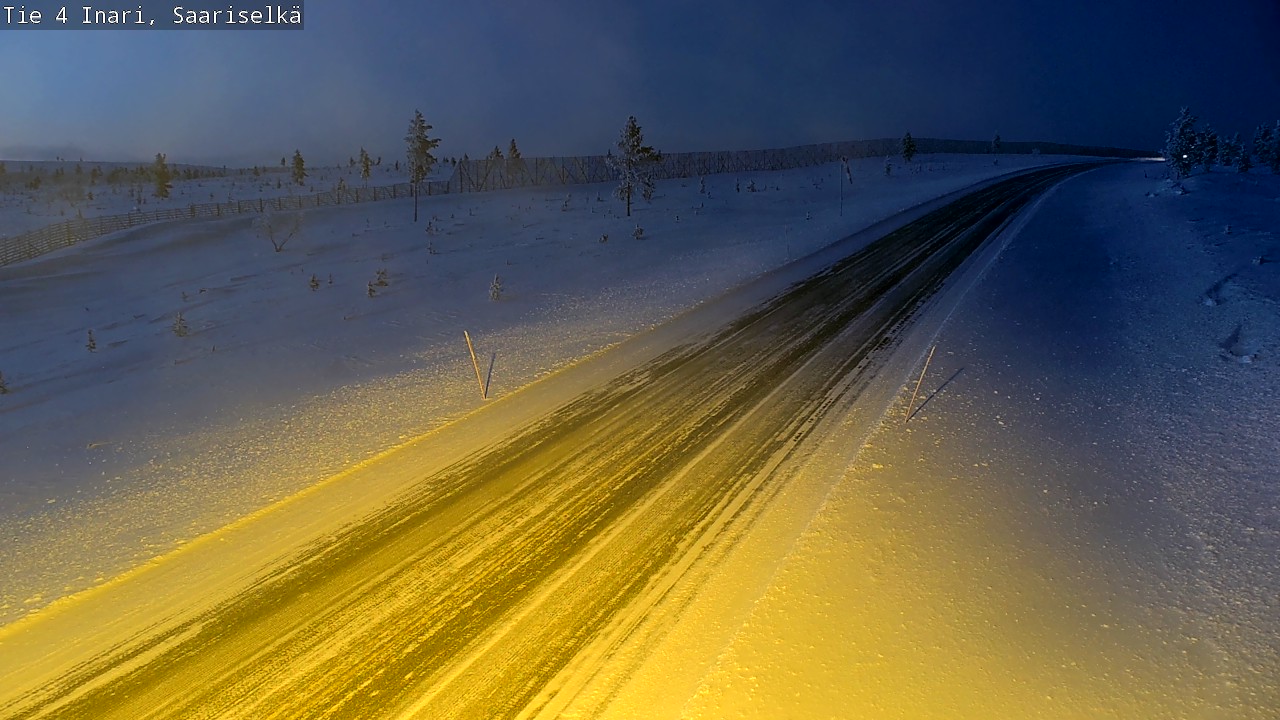 Weather Camera Image Väg 4 Enare, Saariselkä, Kaunispää, Inari, Lappi