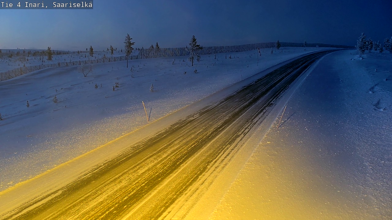 Weather Camera Image Väg 4 Enare, Saariselkä, Kaunispää, Inari, Lappi
