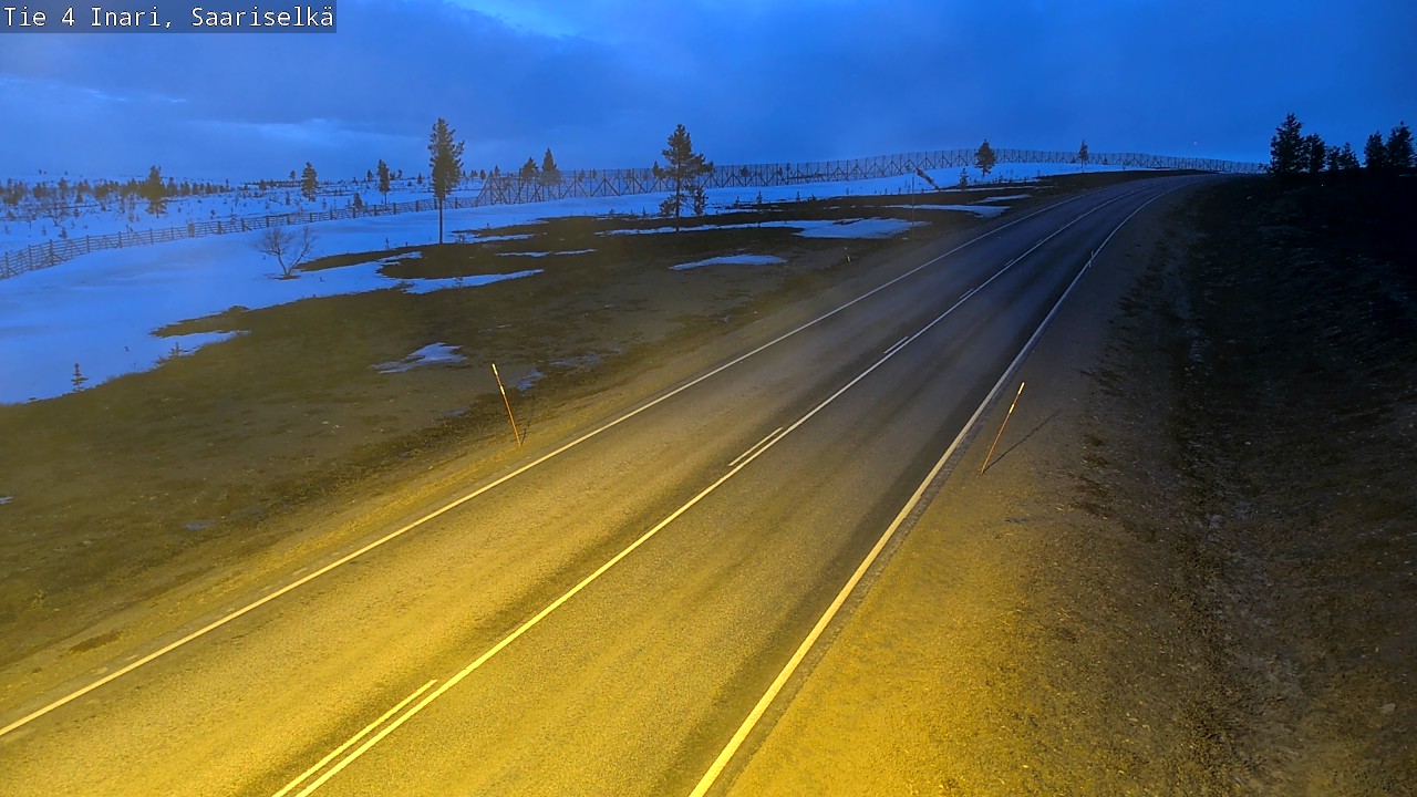 Weather Camera Image Road 4 Inari, Saariselkä, Kaunispää, Inari, Lappi
