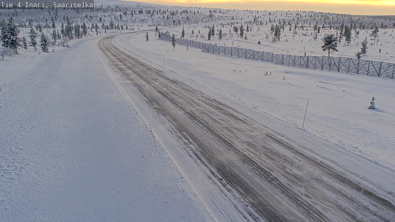 Weather Camera Image Väg 4 Enare, Saariselkä, Kaunispää, Inari, Lappi