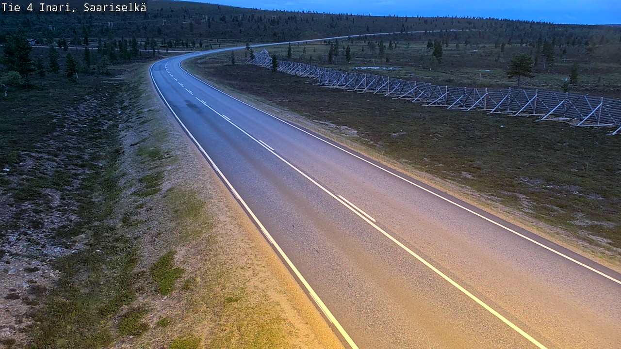 Weather Camera Image Road 4 Inari, Saariselkä, Kaunispää, Inari, Lappi