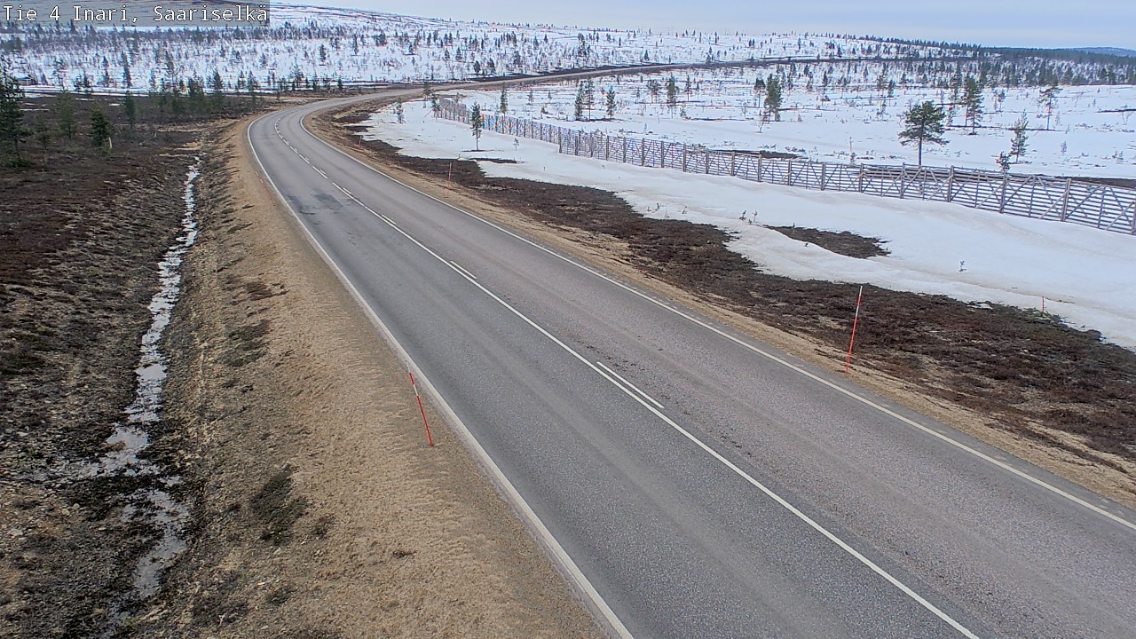 Weather Camera Image Road 4 Inari, Saariselkä, Kaunispää, Inari, Lappi