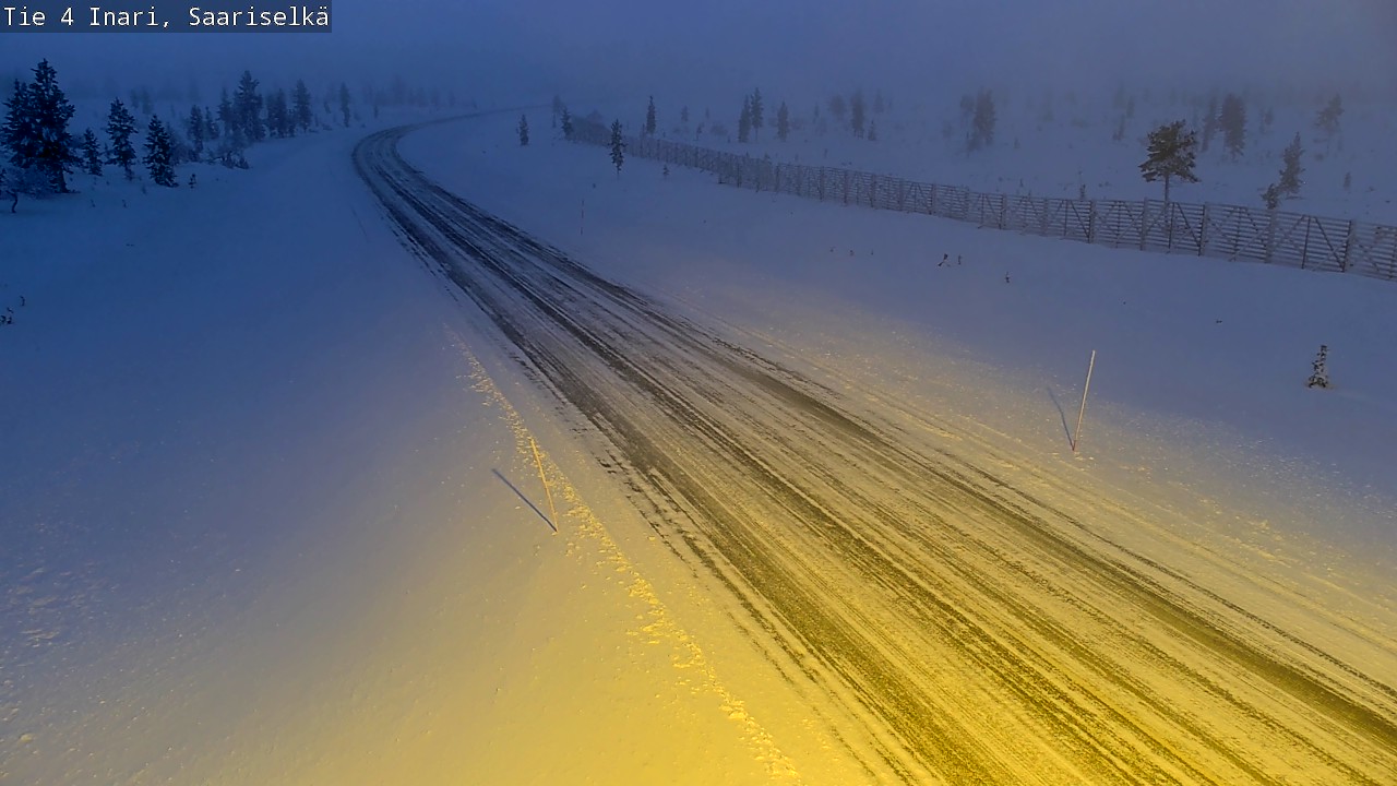 Weather Camera Image Väg 4 Enare, Saariselkä, Kaunispää, Inari, Lappi
