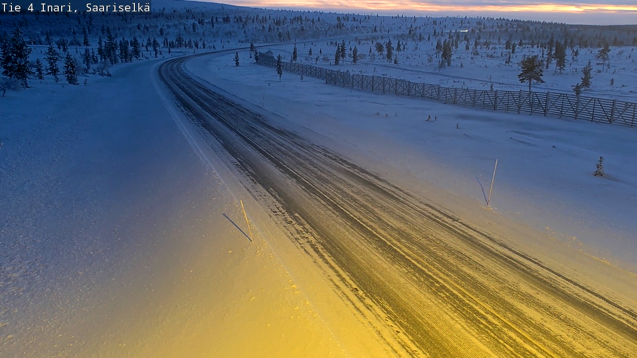 Weather Camera Image Road 4 Inari, Saariselkä, Kaunispää, Inari, Lappi