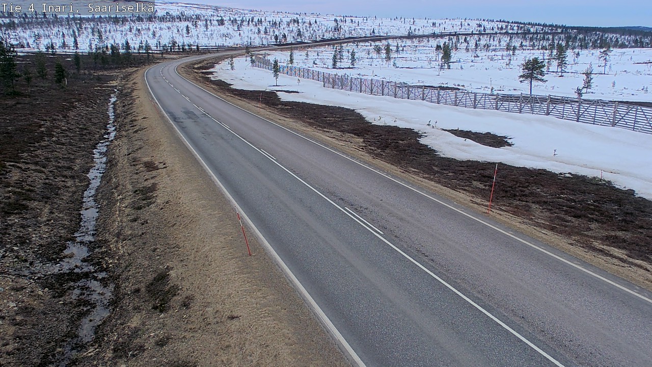 Weather Camera Image Road 4 Inari, Saariselkä, Kaunispää, Inari, Lappi