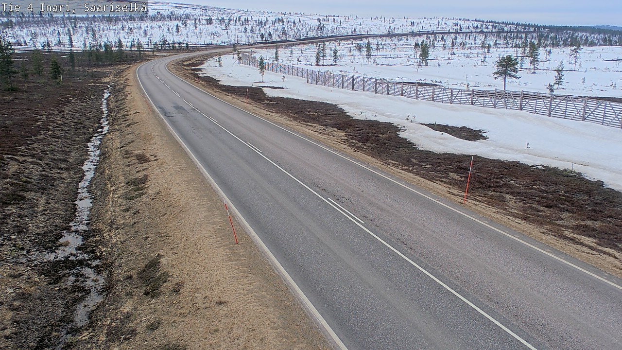 Weather Camera Image Road 4 Inari, Saariselkä, Kaunispää, Inari, Lappi