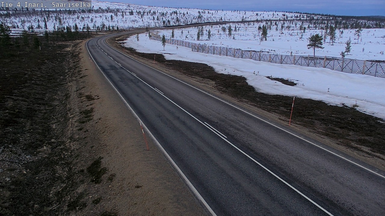 Weather Camera Image Väg 4 Enare, Saariselkä, Kaunispää, Inari, Lappi