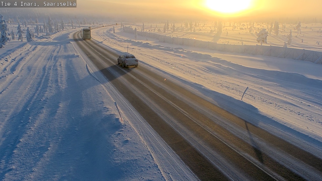 Kelikamerat Kuva Tie 4 Inari, Saariselkä, Kaunispää, Inari, Lappi
