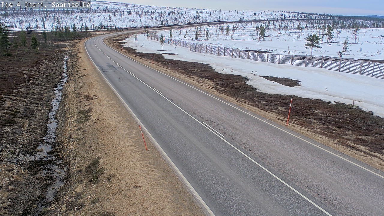 Weather Camera Image Road 4 Inari, Saariselkä, Kaunispää, Inari, Lappi