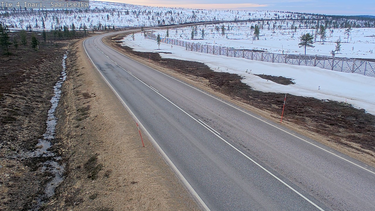 Weather Camera Image Road 4 Inari, Saariselkä, Kaunispää, Inari, Lappi