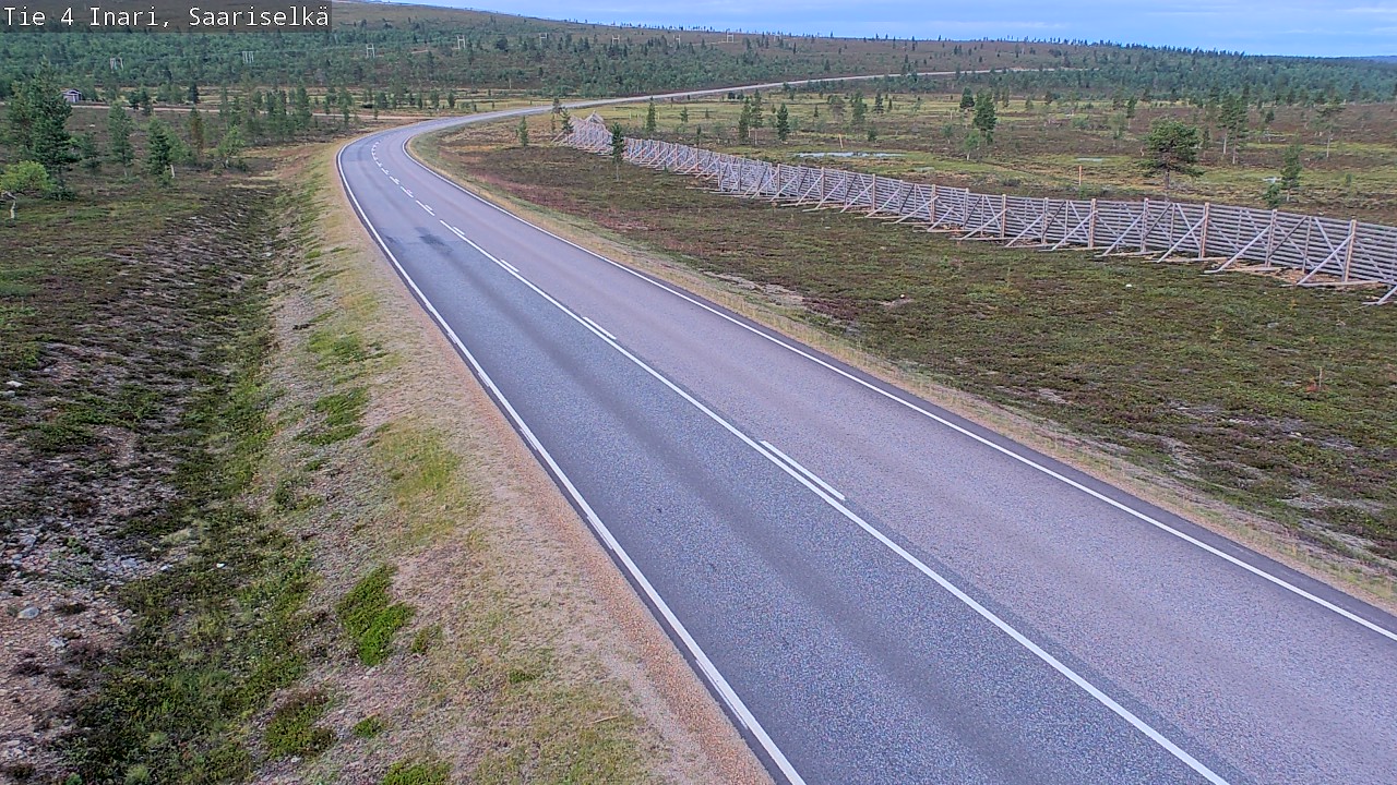 Weather Camera Image Road 4 Inari, Saariselkä, Kaunispää, Inari, Lappi