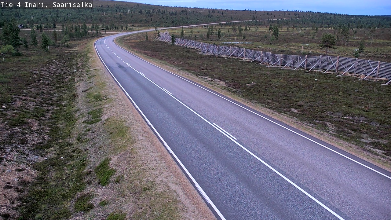 Weather Camera Image Road 4 Inari, Saariselkä, Kaunispää, Inari, Lappi