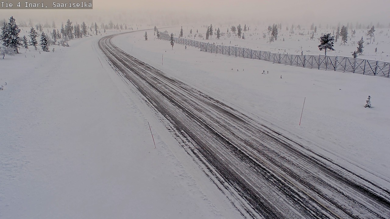 Weather Camera Image Väg 4 Enare, Saariselkä, Kaunispää, Inari, Lappi