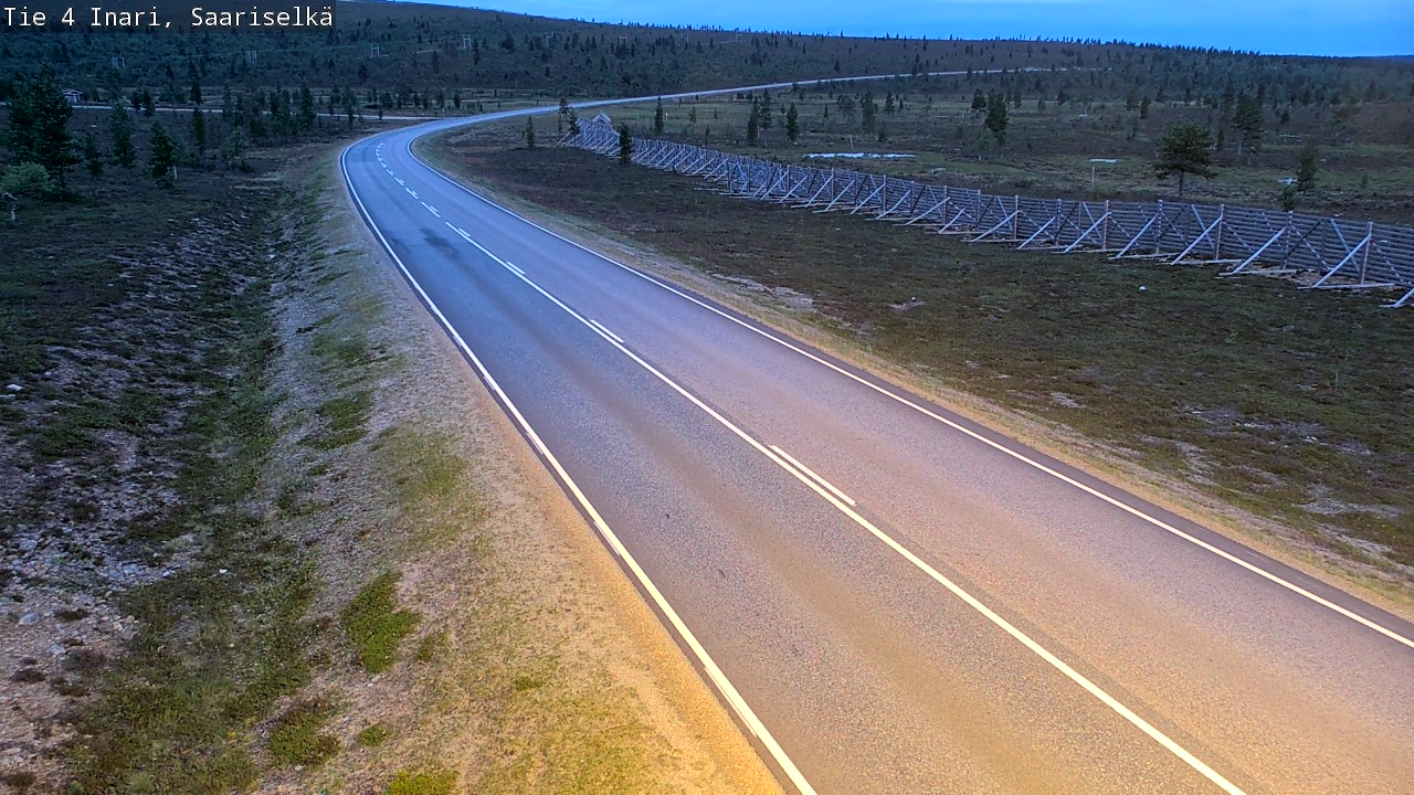 Weather Camera Image Road 4 Inari, Saariselkä, Kaunispää, Inari, Lappi