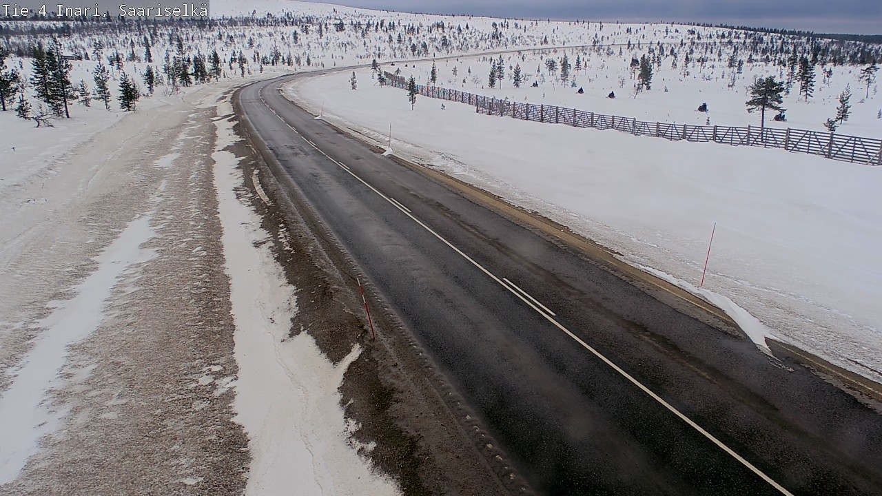 Weather Camera Image Road 4 Inari, Saariselkä, Kaunispää, Inari, Lappi