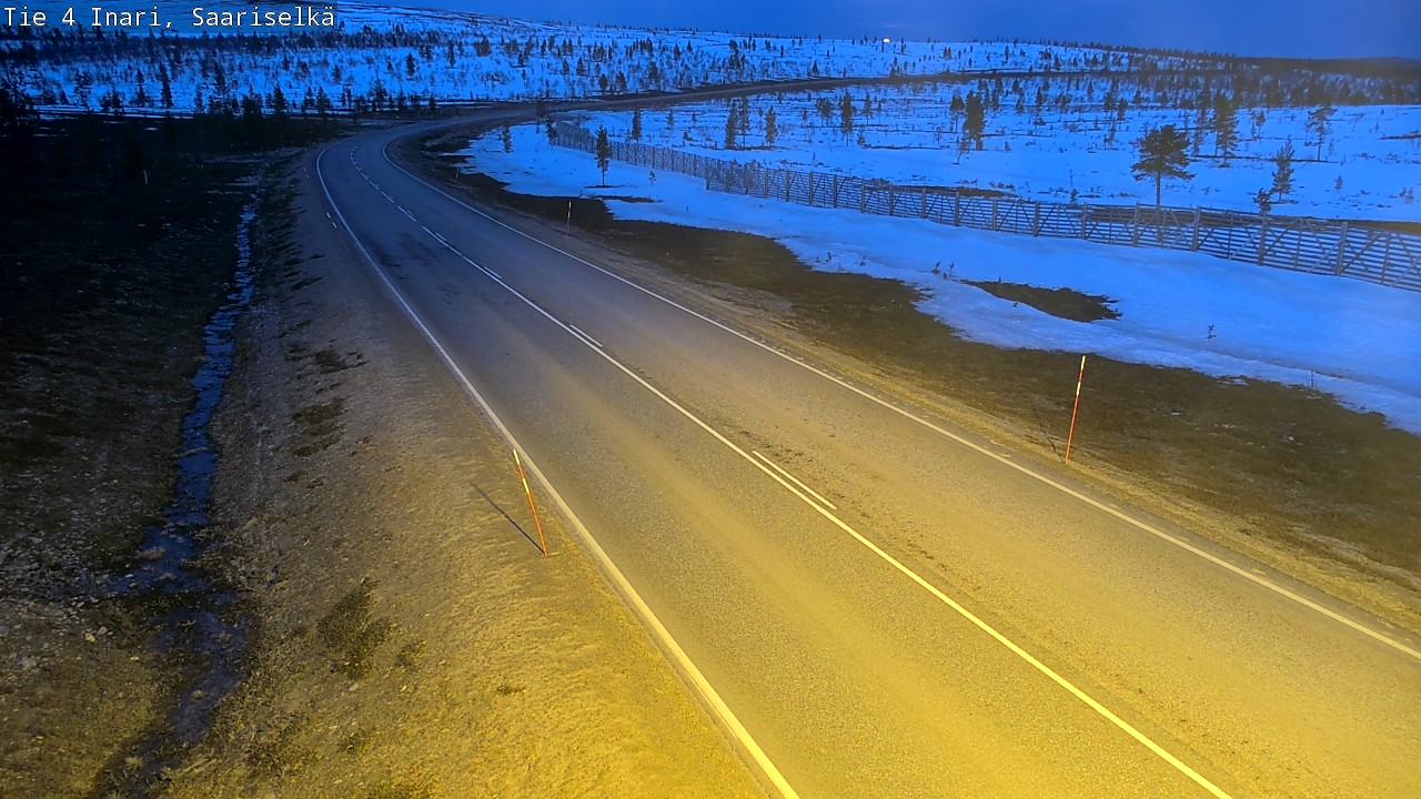 Weather Camera Image Road 4 Inari, Saariselkä, Kaunispää, Inari, Lappi