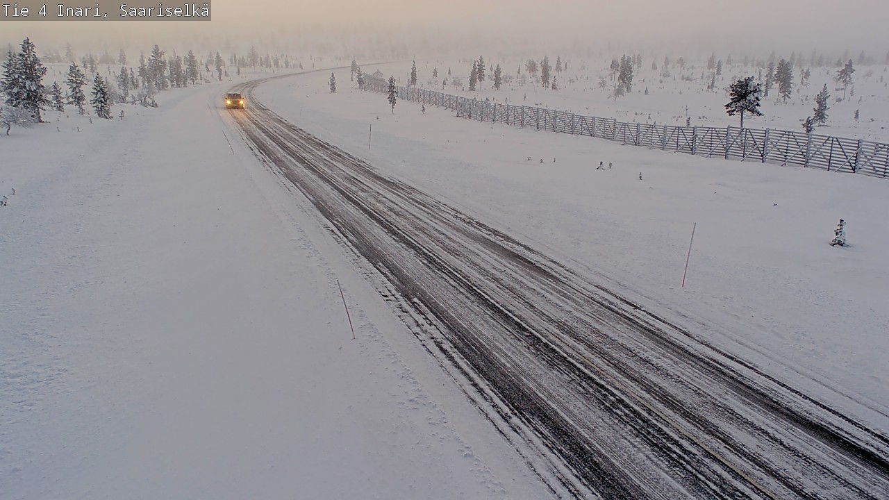 Weather Camera Image Väg 4 Enare, Saariselkä, Kaunispää, Inari, Lappi