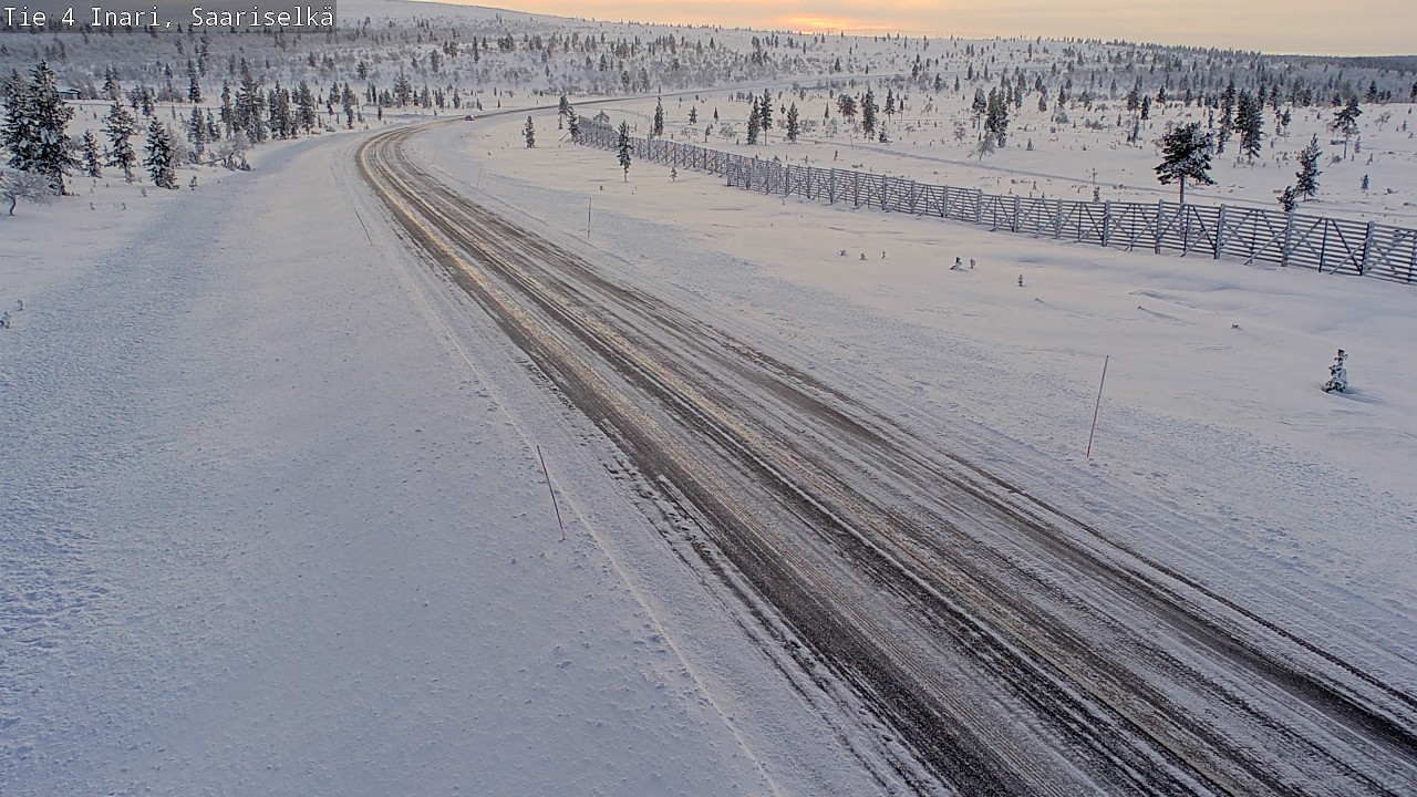Weather Camera Image Väg 4 Enare, Saariselkä, Kaunispää, Inari, Lappi
