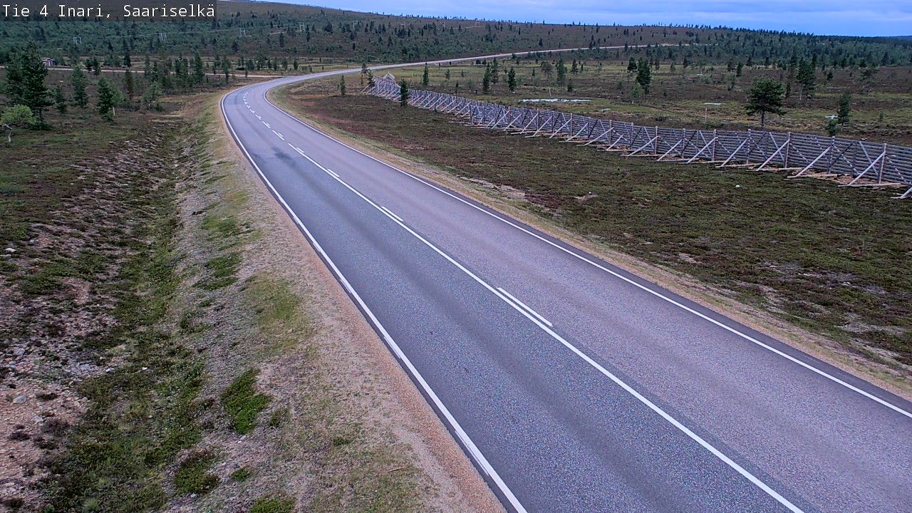 Weather Camera Image Road 4 Inari, Saariselkä, Kaunispää, Inari, Lappi