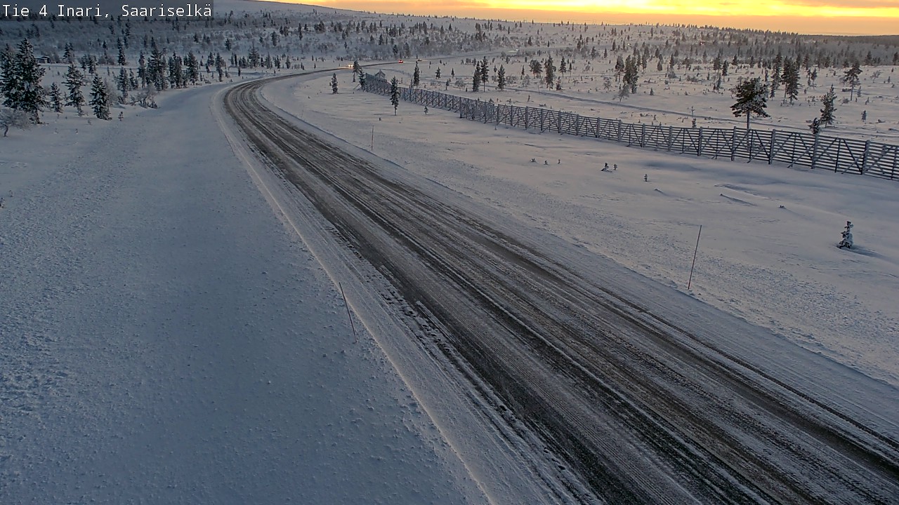 Weather Camera Image Väg 4 Enare, Saariselkä, Kaunispää, Inari, Lappi