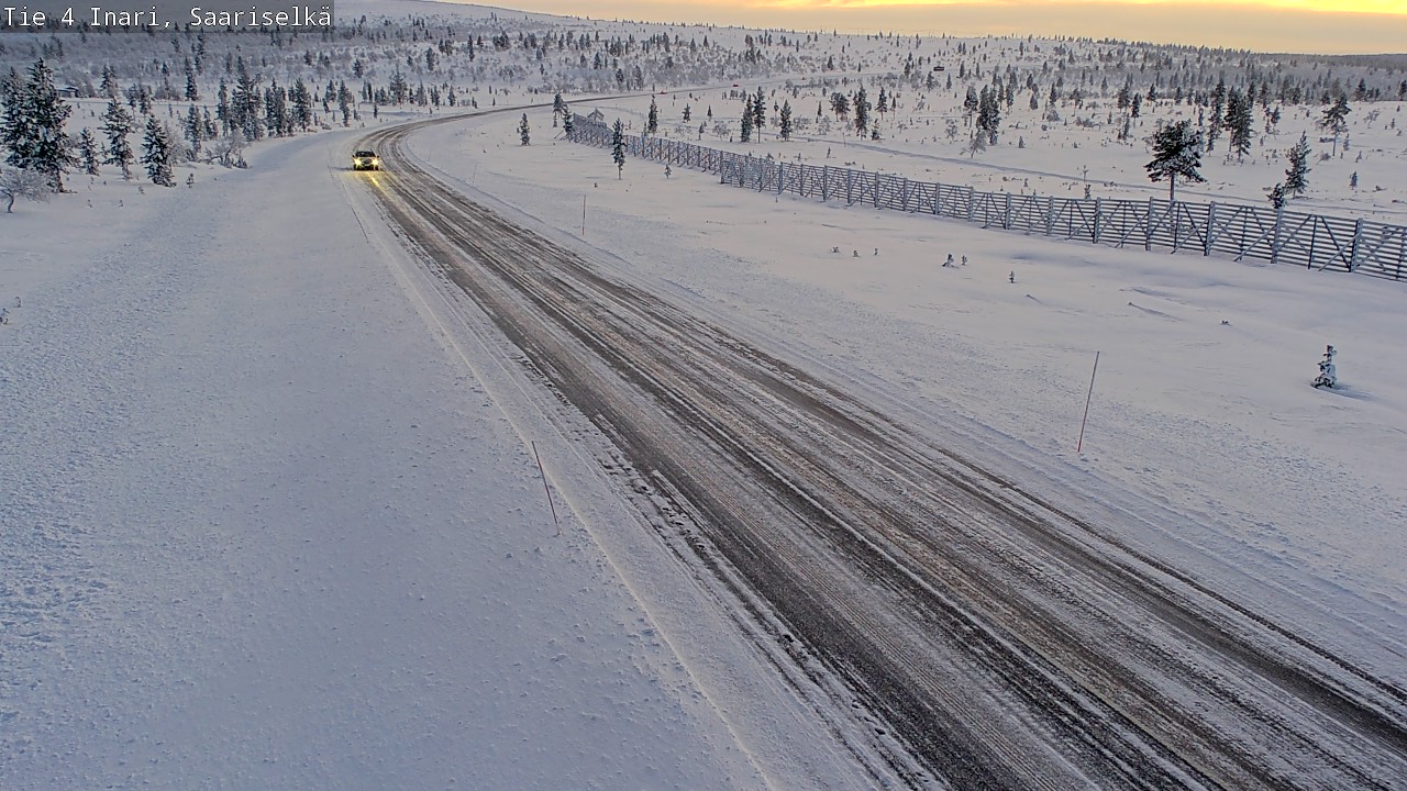 Weather Camera Image Väg 4 Enare, Saariselkä, Kaunispää, Inari, Lappi