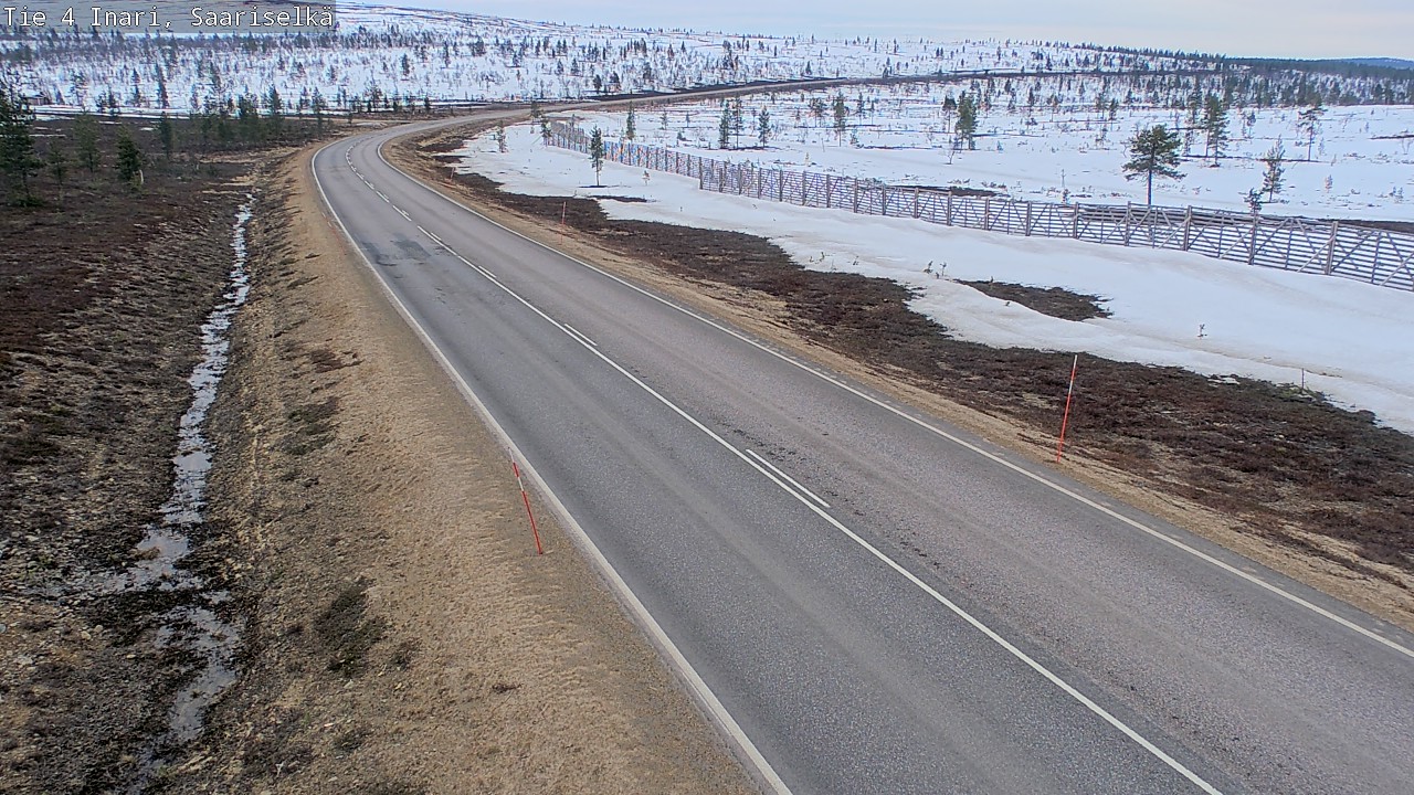 Weather Camera Image Road 4 Inari, Saariselkä, Kaunispää, Inari, Lappi