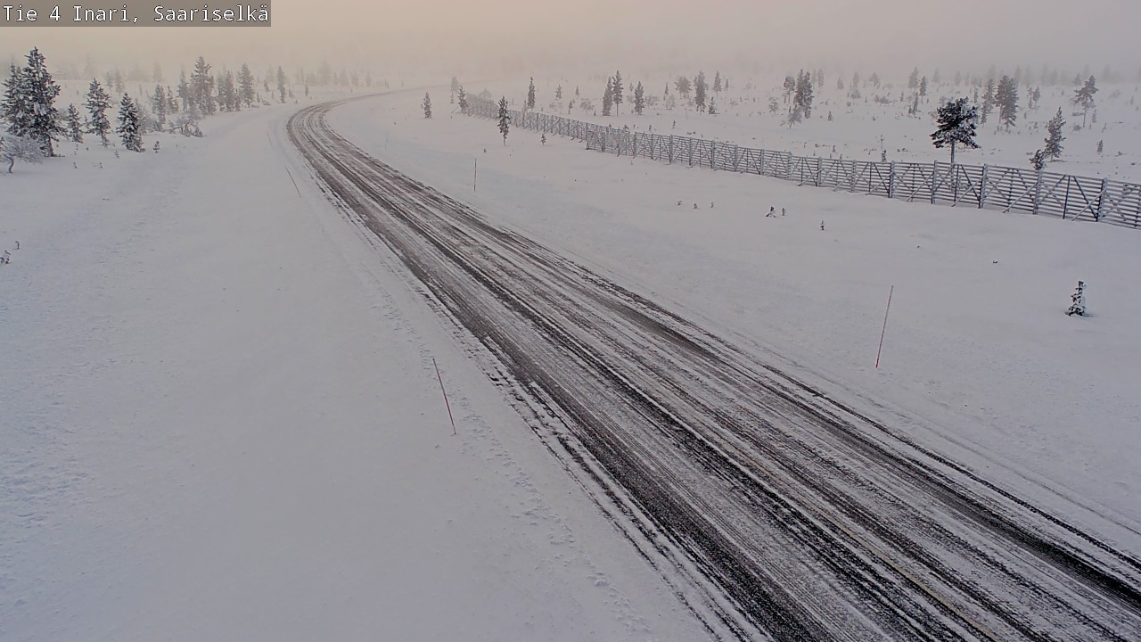 Weather Camera Image Väg 4 Enare, Saariselkä, Kaunispää, Inari, Lappi