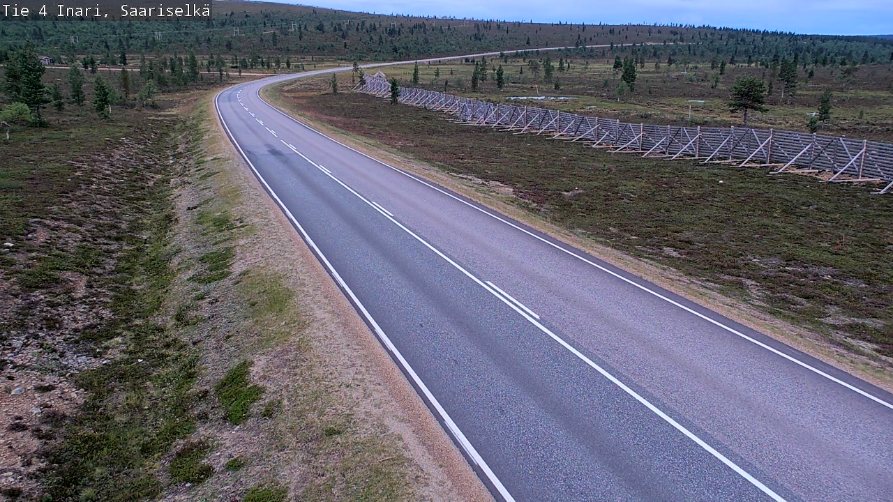 Weather Camera Image Road 4 Inari, Saariselkä, Kaunispää, Inari, Lappi
