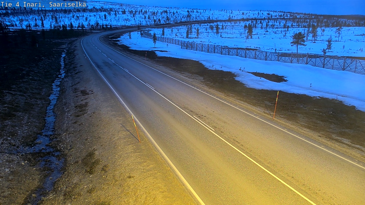 Weather Camera Image Road 4 Inari, Saariselkä, Kaunispää, Inari, Lappi