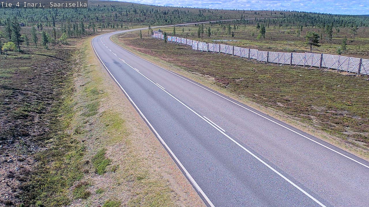 Weather Camera Image Väg 4 Enare, Saariselkä, Kaunispää, Inari, Lappi