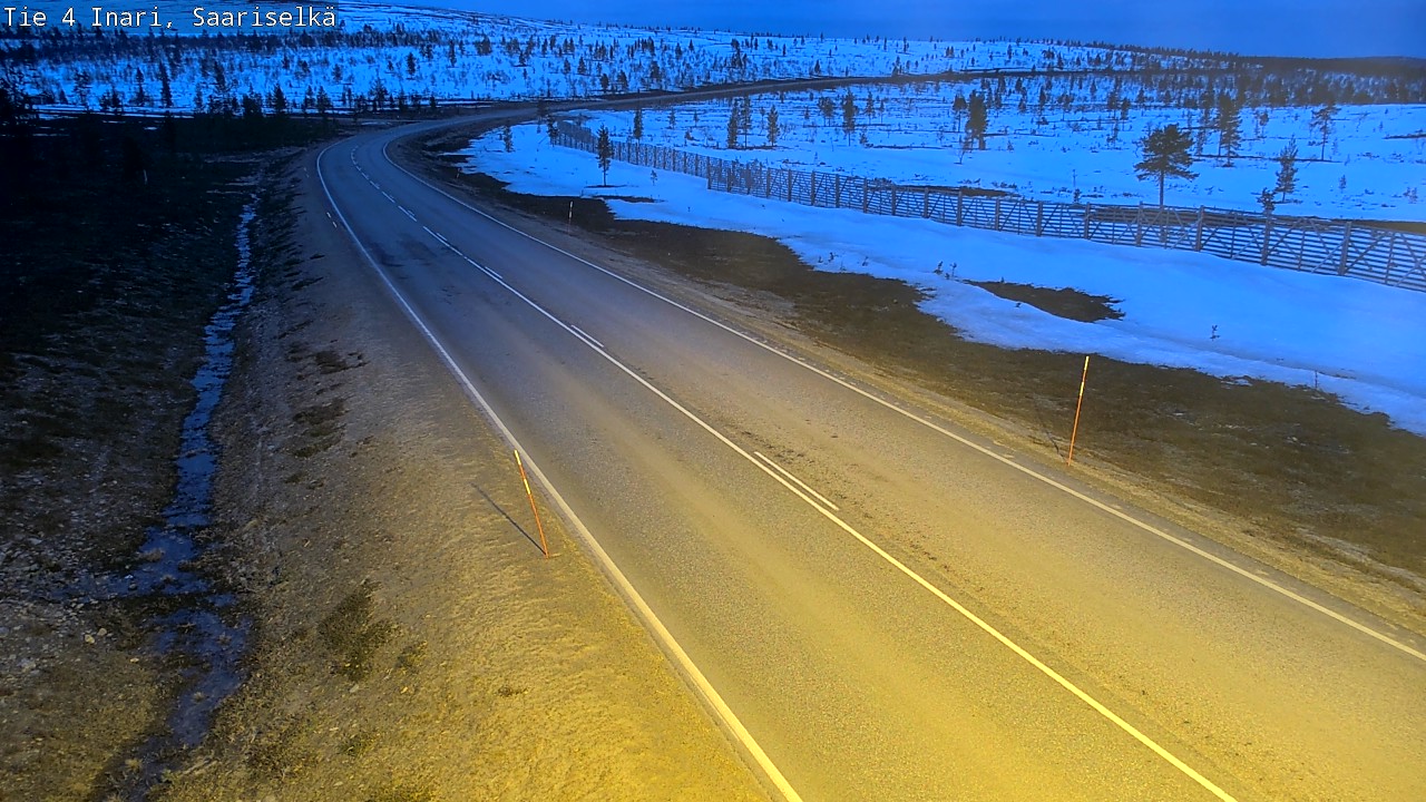 Weather Camera Image Road 4 Inari, Saariselkä, Kaunispää, Inari, Lappi