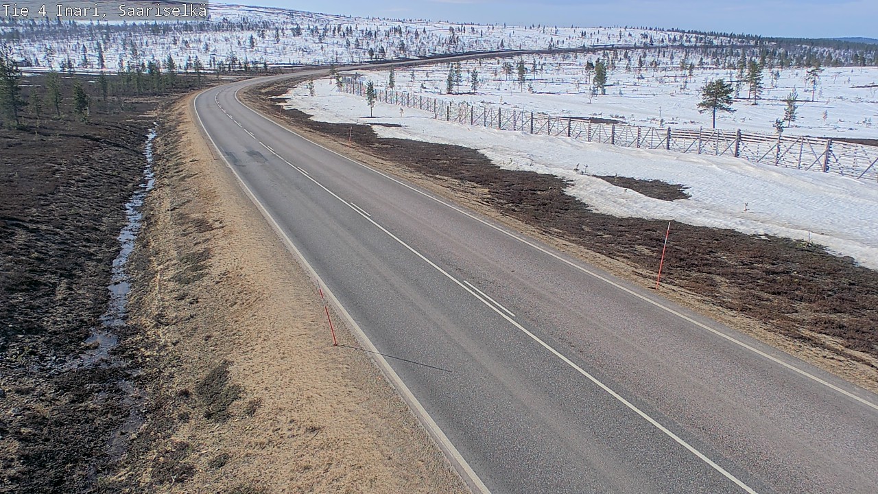 Weather Camera Image Road 4 Inari, Saariselkä, Kaunispää, Inari, Lappi